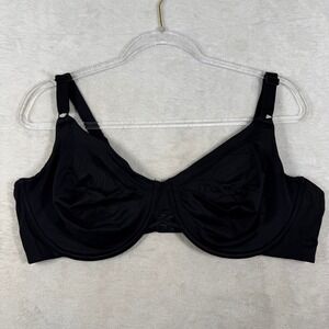 Curvation Black Full Coverage Underwire Bra 44D Adjustable Straps 5304570